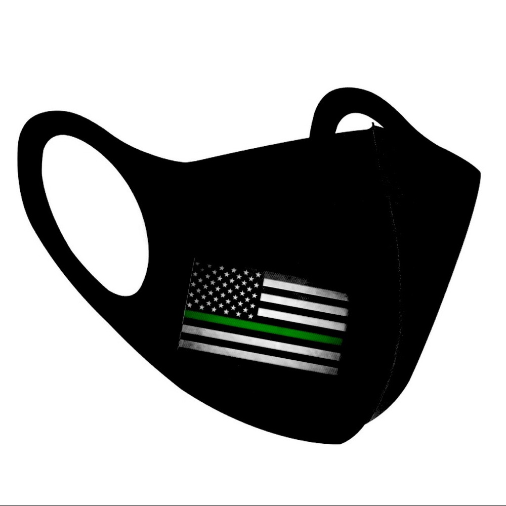 Green Line Veteran Face Mask